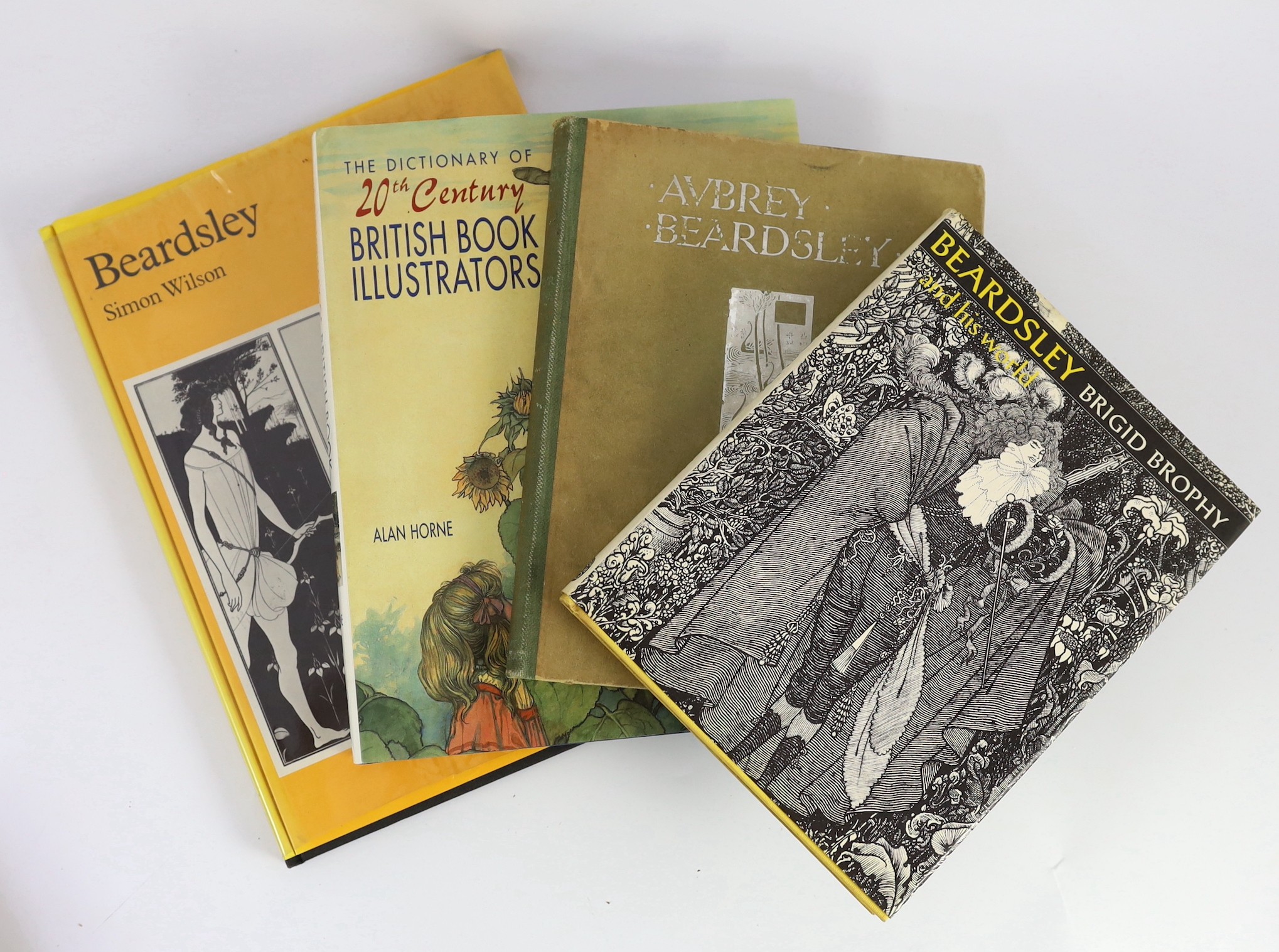 Symons, Arthur - Aubrey Beardsley, new edition, revised & enlarged. num. full-page illus.; cloth-backed paper boards. 1905; Wilson, Simon - Beardsley. revised edition. plates (some coloured) & other illus.; cloth in d/wr